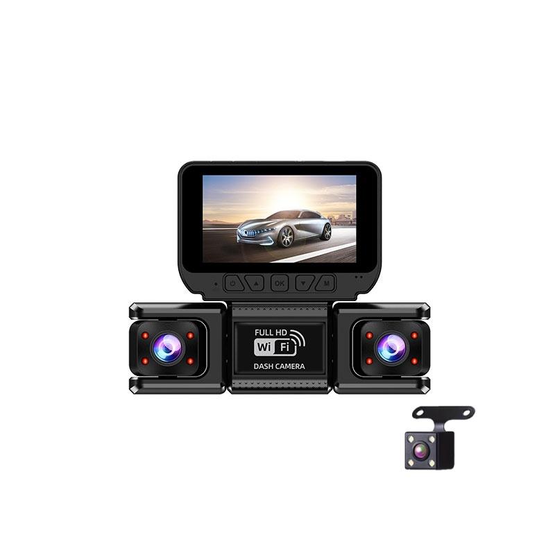 3/4 Channel Panoramic Dash Cam, 8 IR Night Vision, G-Sensor Collision Lock, 24H Parking Monitor, Universal Car Camera