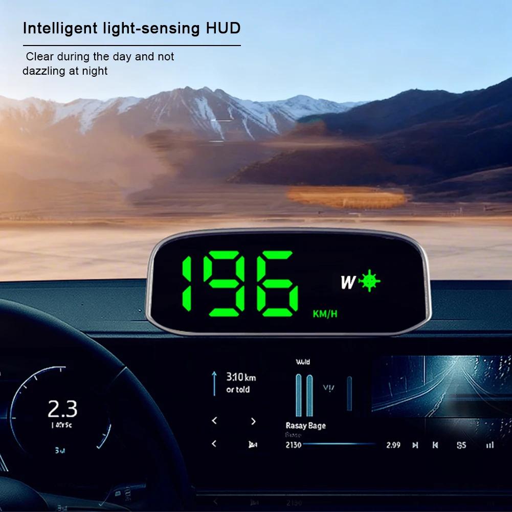 Wireless Solar Head Up Display GPS+ Digital Car Speedometer KMH MPH Head Display Intelligent Light Sensing HUD Car Accessories
