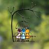 Stained Glass Angels Couple Doll Window Hangings Sun Catcher Art Hanging Pendant Wall Door Decoration For Home Ornaments