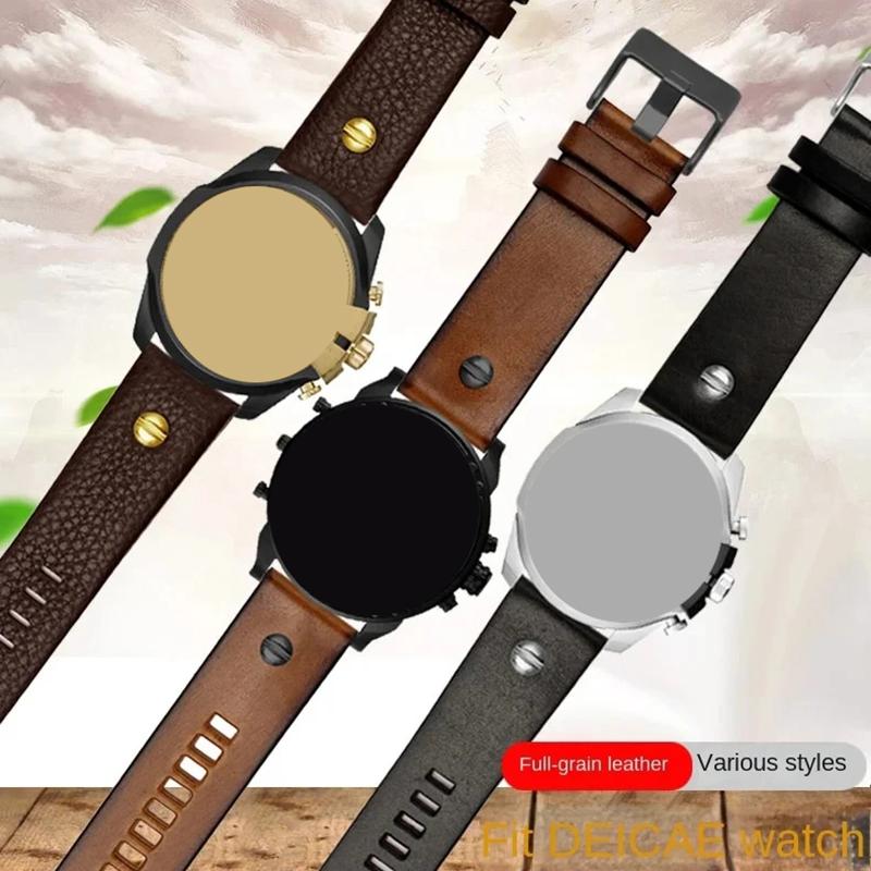 Pro Diesel DZ7257 DZ4323 DZ7348 DZ7313 DZ7312 DZ4318 originální kožený řemínek na hodinky pánský velký ciferník Retro nýtovaný hovězí řemínek na hodinky