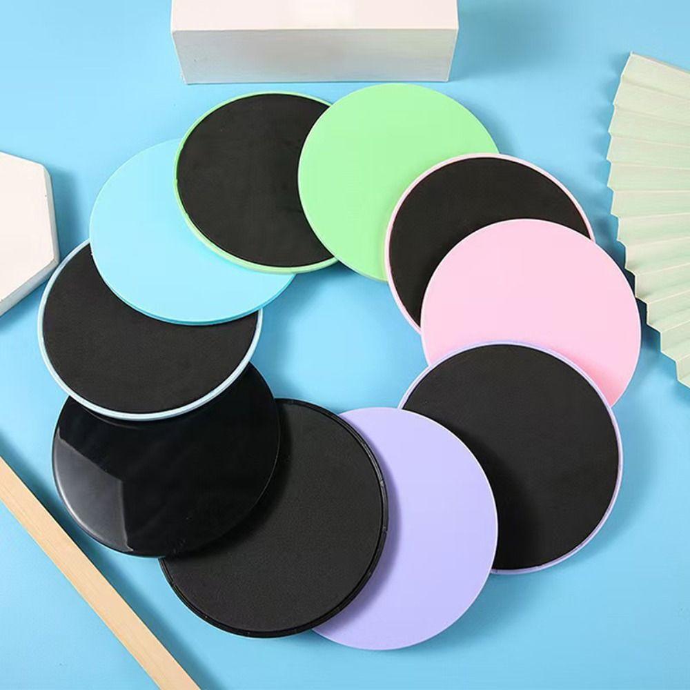 2pcs Full-Body Workout Yoga Sliding Discs Solid Color Core Slider Discs  Fitness Training