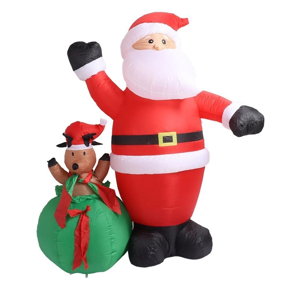 

with LED Light Christmas Inflatable Outdoor Decor Christmas Inflatable Model For Home Garden Yard EU Plug