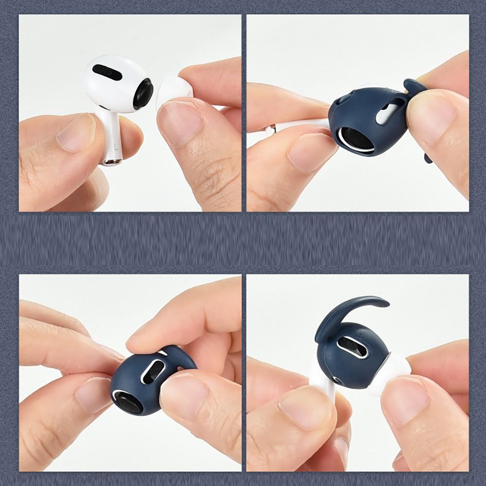 1 Pair Silicone Rubber Headphone Hooks Secure Anti Slip Covers For AirPods Pro