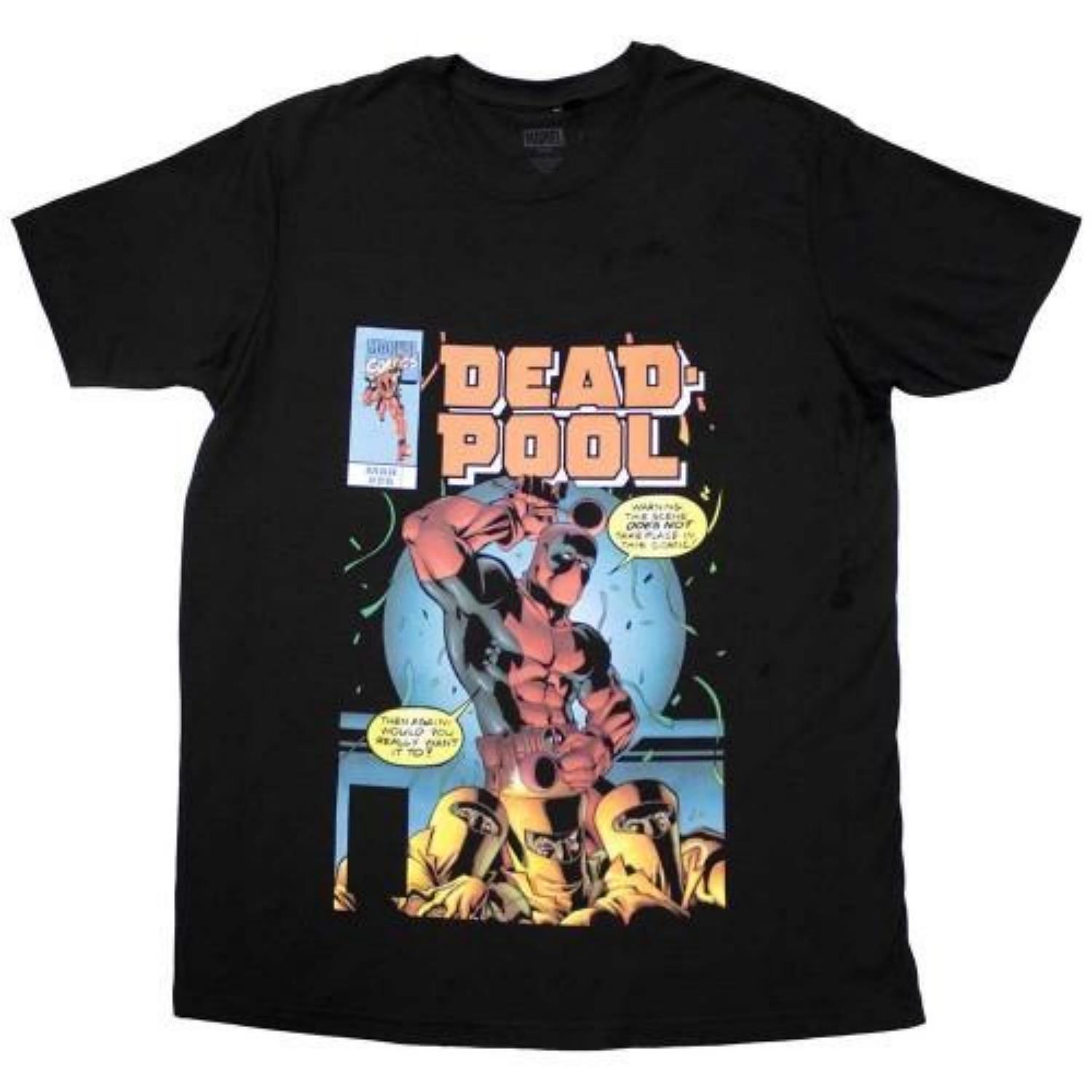 Deadpool Unisex Adult Bubble Text T-Shirt XXXXL