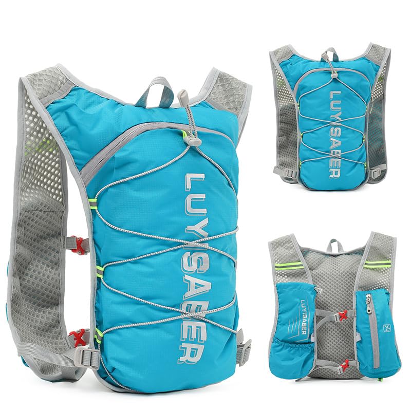 Clapoyis Running Trail Backpack Vest, Small, Non-Shaking, Running, Hydration, Walking, (Cyan, S)