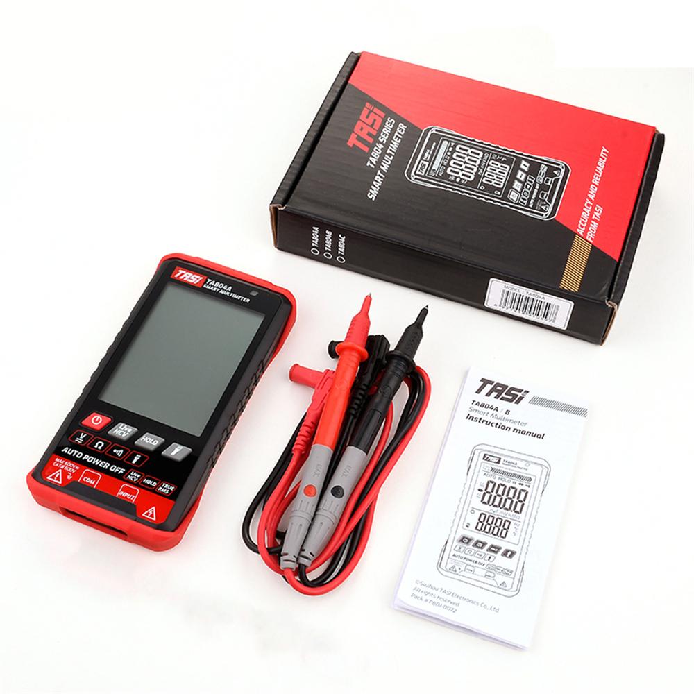 TASI TA804B Digital Multimeter Auto Tester Multimeters HD Color Screen Ultrathin Intelligent OHM NCV DC/AC Voltage Meter