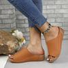 Women's Shoes, Comfortable Wedge Slippers, Simple Large Size Sandals, Women