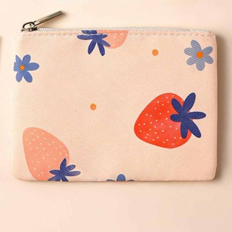 Mini Zipper Coin Purses Canvas Coin Wallet Lady Girls Earphone Coin Key Money Storage Bag Short Pouch Student Card Holder