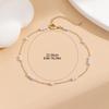 Kinitial Exquisite and Fashionable Laser Plated Ankle Chains, Fresh Water Small Pearls As an Anniversary Gift for Her