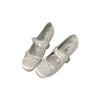 Inner heightening version~ 2025 ballet shoes round head bow Mary Jane with skirt temperament evening single shoes women