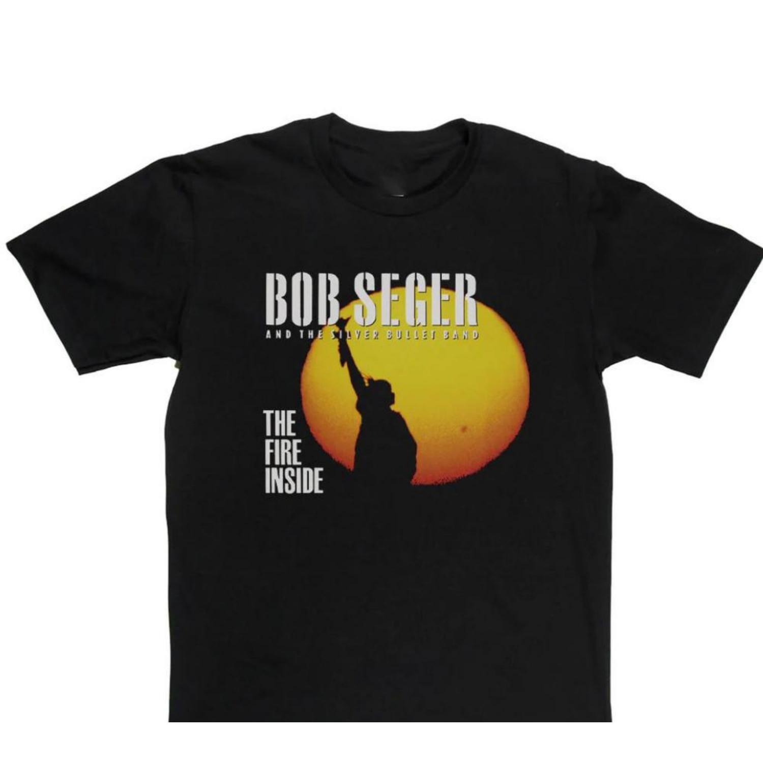 Bob Seger The Fire Inside T-Shirt Unisex Full Size S To 5XL SB280 Unisex T-Shirt S чёрный