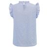 Summer Women's Solid Color Round Neck Small Fly Sleeve Slim Fit Top