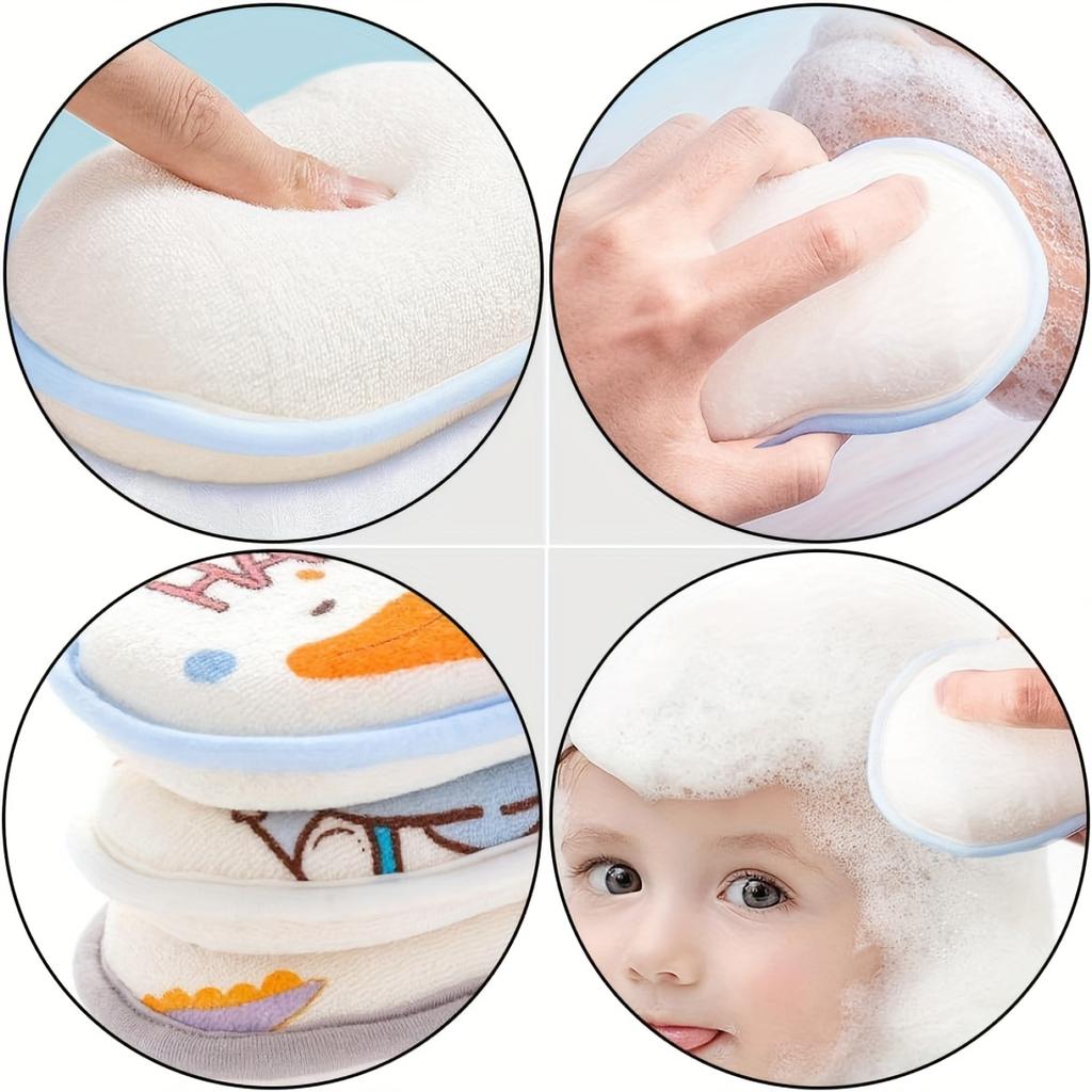 Bath Sponge, Cartoon Animal Style Sponge for Bathing, Bath Sponge Ultra Soft & Absorbent Natural and Safe Great for Sensitive Light Beige, for &
