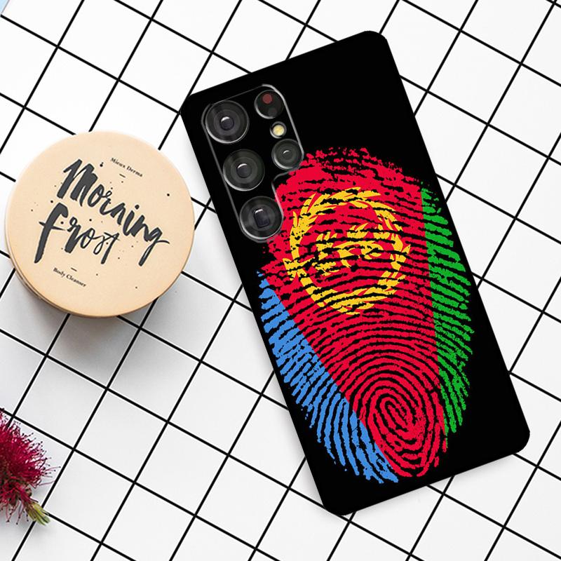 Eritrea Flag Case For Samsung Galaxy S25 Ultra S20 S21 S22 S23 S24 Ultra S9 S10 Plus S25 FE Phone Cover