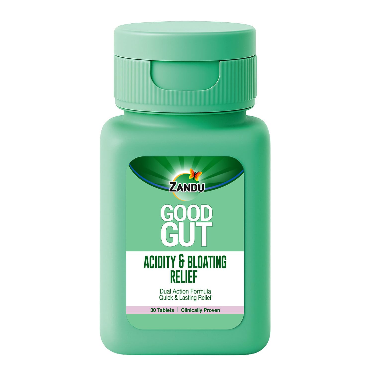 

Zandu Good Gut Acidity & Bloating Relief Tablets 30 Count Instant Long-Lasting Digestive Support