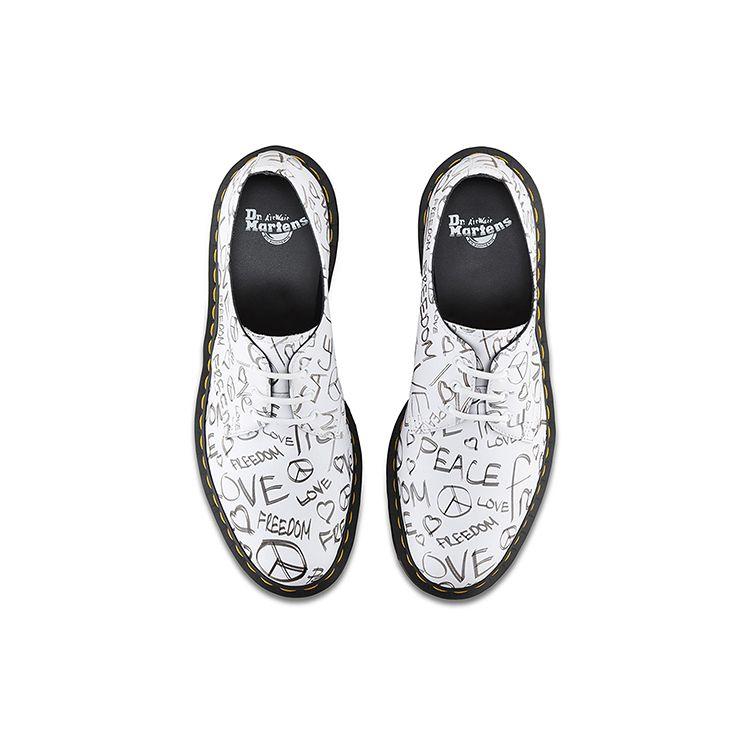 Dr. Martens 1461 Low Top Leather Flat Shoes Women Shoes White 24434101