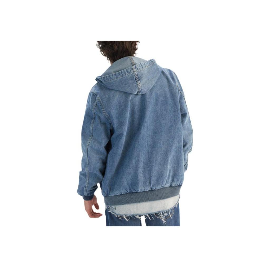 Levis Kapuzen-Reißverschluss Einfarbige Jeansjacke Herrenjacken 0017J-0000