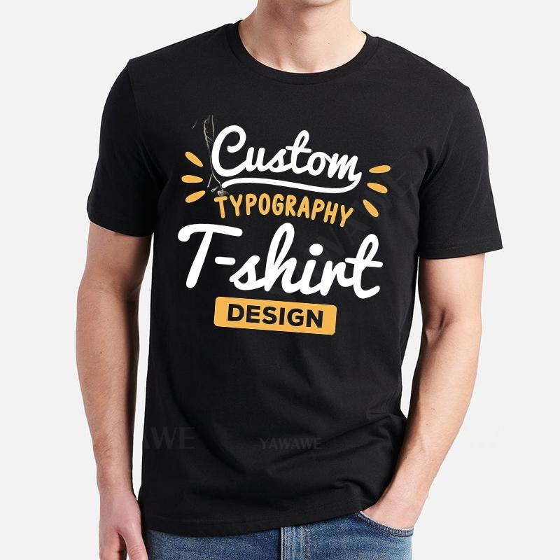 Man t shirt Tailor-made Adult Your Text Here Cotton Tshirt Fashion Hip-hop Casual Tee Adult Your Text Here Quick Dry T Shirt