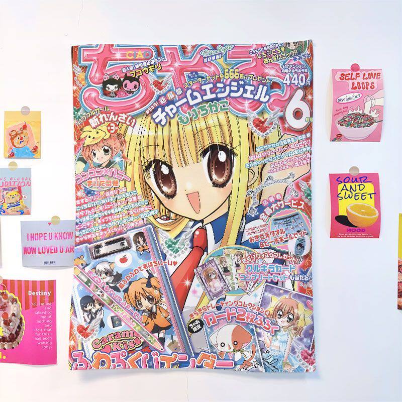 Vintage Japanese High Saturation Magazine Poster Tapestry Artistic Wall Decor for Dormitory Bedroom Headboard Home Decor