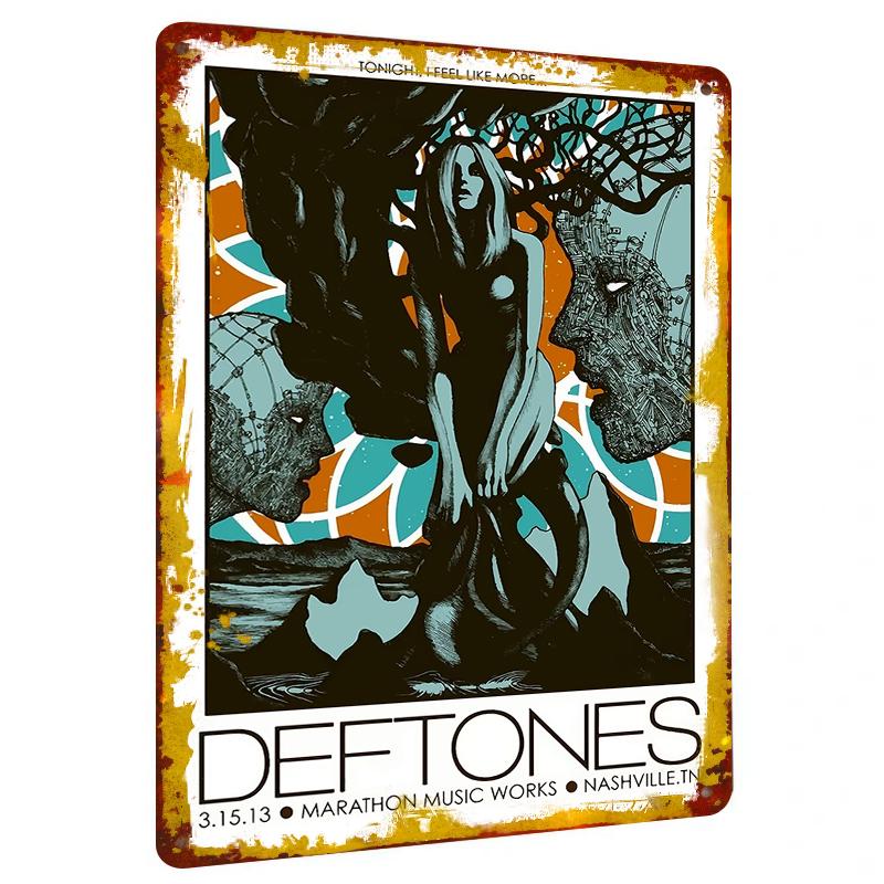 

Deftones Band Artwork Custom Metal Sign Nashville Concert Poster Wall Decor for Music Fans 20x30cm（7.8x11.8inch）