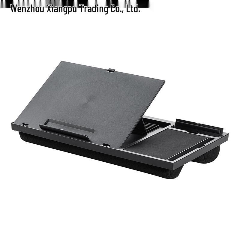 Black Laptop Bed Stand: Portable Folding Table for Office & Home