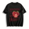 Retro Style Strawberry Print T-Shirt Casual Loose Fit Summer Fresh Cool Top For Men And Women Pure Cotton T-shirt
