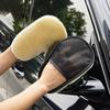 1/2pcs, Wool Car Washing Gloves, Soft and Smooth High Density Car Washing Gloves, Suitable for Car Home Office Glass