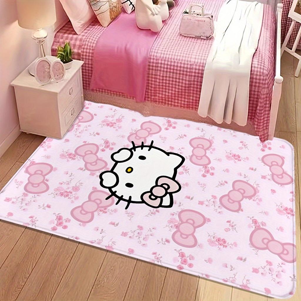 

A Sanrio Hello Kitty Mechanical Printed Mat - Featuring a Pink And White Floral Design, Suitable for Living Rooms, Bedrooms, A 40cm x 60cm