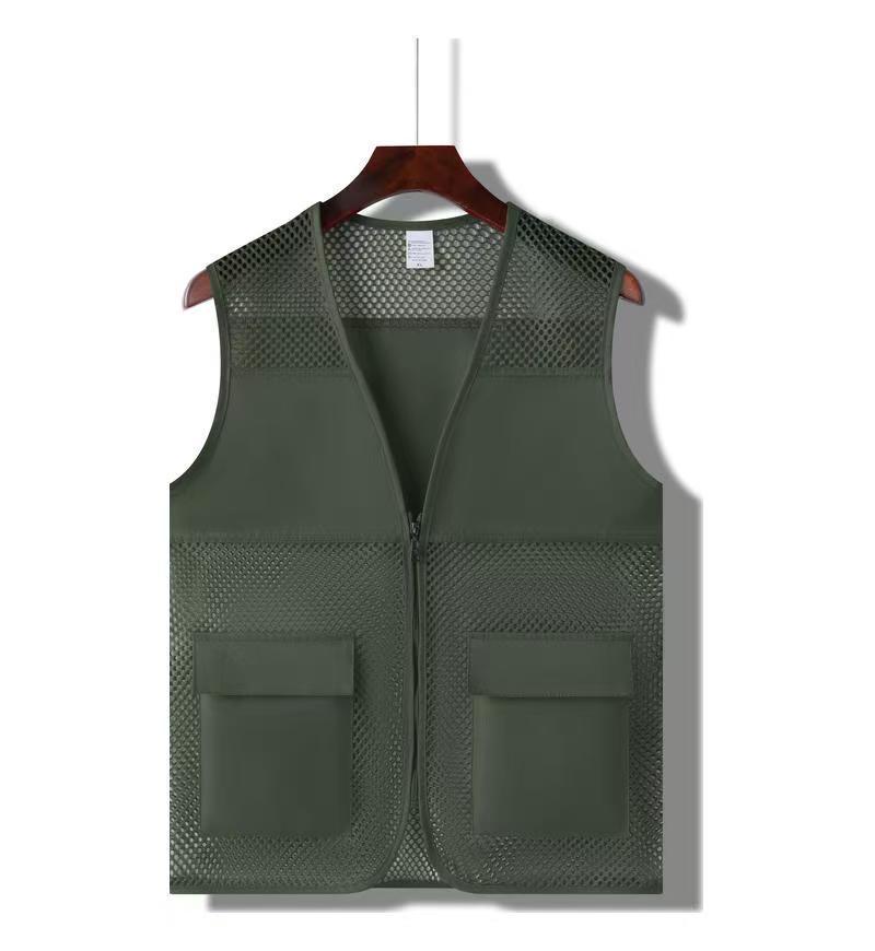 Gilet Estivo in Rete Personalizzato con Tasche - Camicia Traspirante per Attività di Volontariato