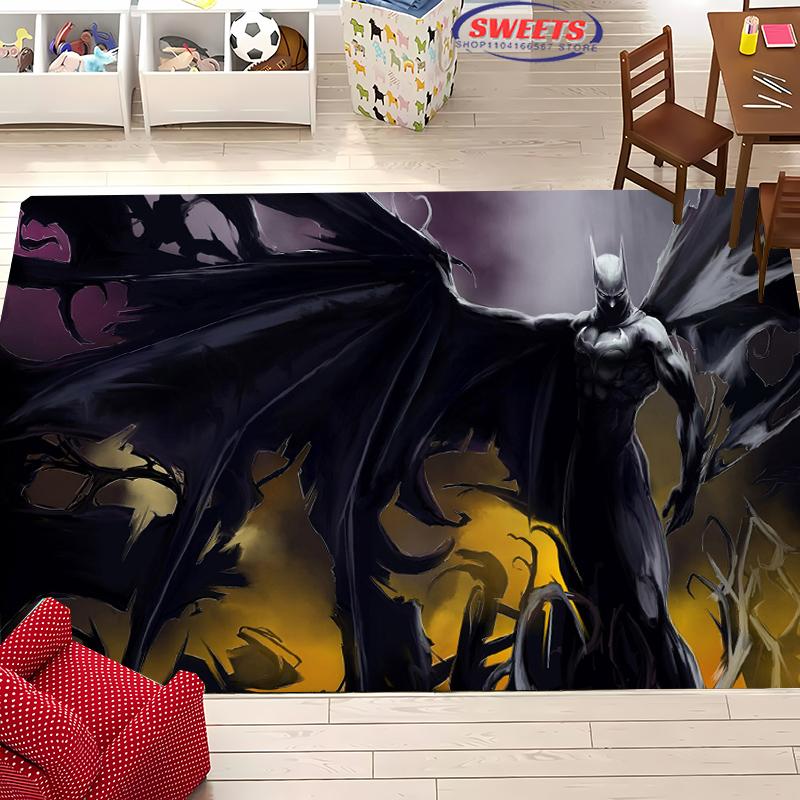 Koberec s motivem Batmana DC č. 5 Nové vydání!Protiskluzová Zvuková Izolace, Koberec do Obývacího Pokoje, Dětské Ložnice, Kancelářských Prostor, Odolná Rohož
