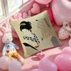 Classic Japanese Lady Pillow Case Anti-Dustmite Pillowcase Invisible Zipper Silky Short Plush Sofa Cushion Cover