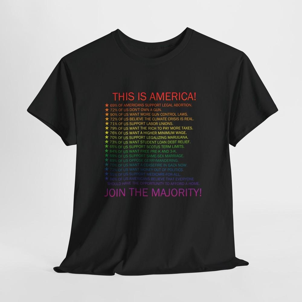 

This Is America Activist Graphic T-Shirt, Political, Protest, Social Justice Tshirt Tops Tee 3XL