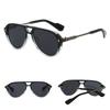 Big Frame Square Sunglasses Double Beam Retro Eyewear Personalized Pilot Sun Glasses  Photography