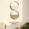 Bohemian Double Round Woven Wall Rack - Handmade Hanging Decor