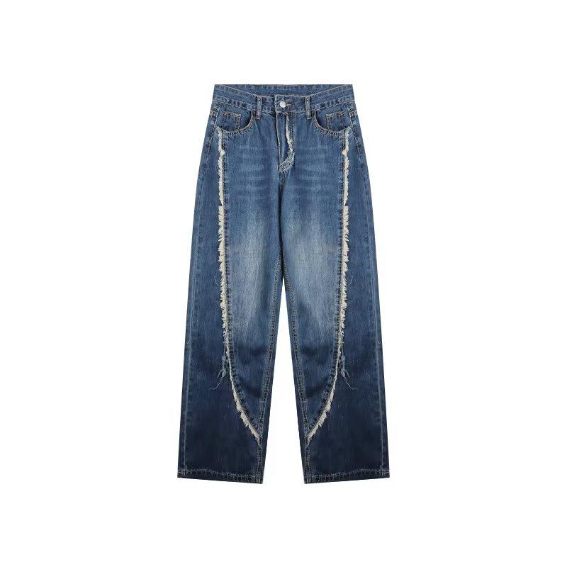 Women's High Waist Slim Wide-Leg Jeans - Straight Loose Fit for Spring, Autumn, Winter 2023