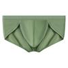 Men Briefs High Elasticity Fit Tight Cut Solid Color Panties Breathable Smooth Wiring Low Waist Underwear Daily Wear