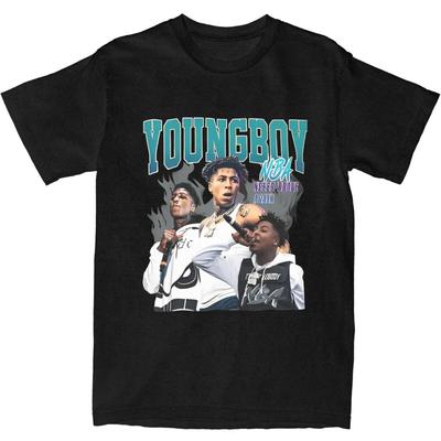 YoungBoy Never Broke Again T-Shirt Fashion T Shirts Short-Sleeve Vintage Tops Summer Cotton O Neck 4XL 5XL 6XL Tees
