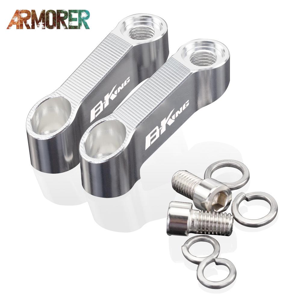 

Аксессуары для мотоциклов для Suzuki B-king Bking B king, универсальные удлинители для зеркал, проставки, адаптер-удлинитель серебряный