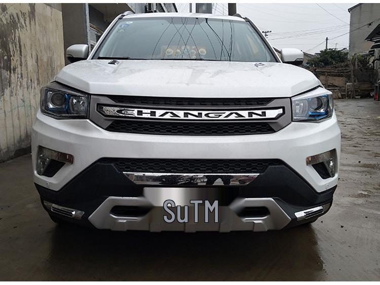 Compatible with Changan CS75 Front and Rear Bumpers and Guards with Lights; Fits Various Models.