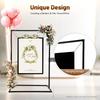 Elegant Black Wedding Welcome Sign Stand 75x50x110cm - Free Standing Advertising Display Rack for Ceremony, Reception & Events