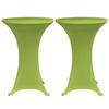 VidaXL Housse de table extensible 2 pcs 80 cm Verte