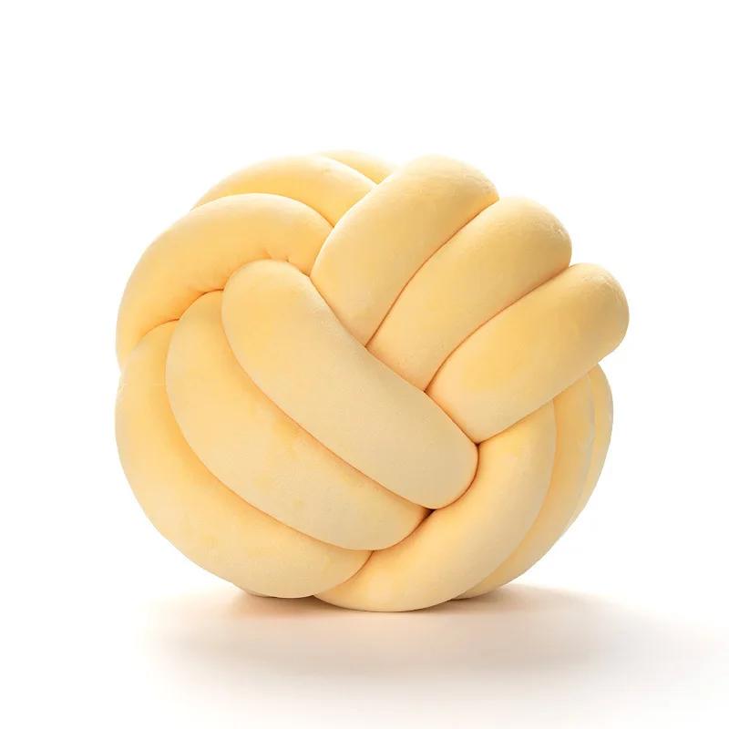 Nordic Stay Striped Cushion Plush Pillow Throw Knot Throw Pillow Cushion Sofa Pillow Living Room Round Ball Cushion