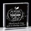 Heartfelt Teacher Appreciation Gifts: Acrylic Table Centerpiece/Paperweight. For Dance/Art Teachers – Thank You Keepsake.