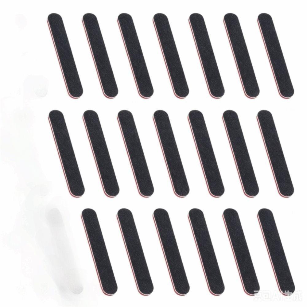 20pcs Double Sided Emery Board File 100/180 Grit Nail Sanding File For Gel Manicure