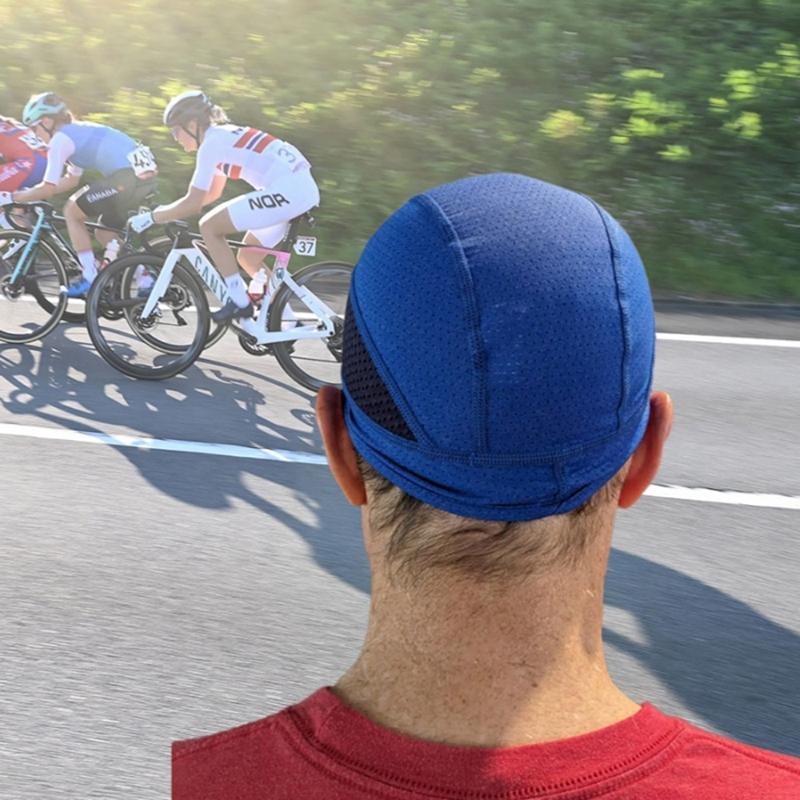 Letnia Siateczkowa Cienka Czapka Beanie Bonnet Dla Mężczyzn Pochłaniająca Pot Czapka Pod Kask Odprowadzająca Wilgoć Czapka Kolarska Dla Rowerzysty