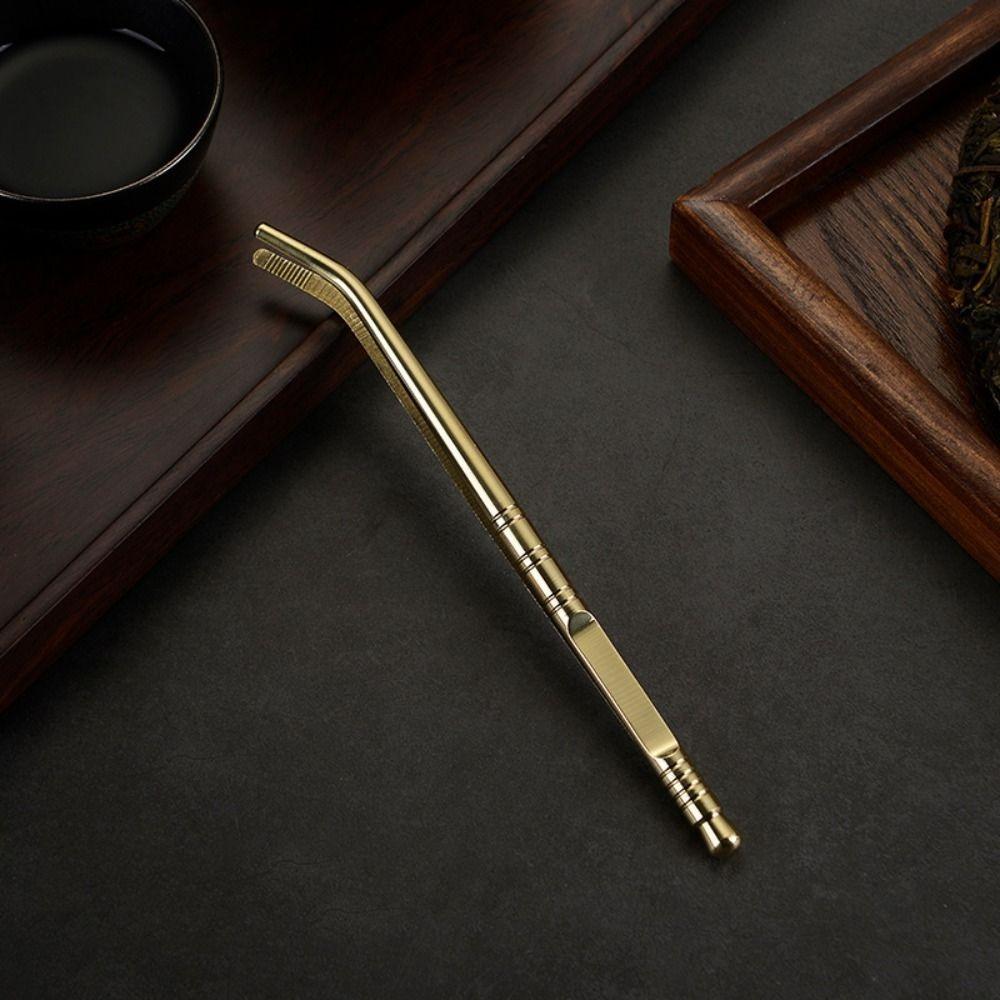 

2 in 1 Tea Cup Tongs Non-slip Tea Tweezers Multipurpose Brass Tea Clip Restaurant
