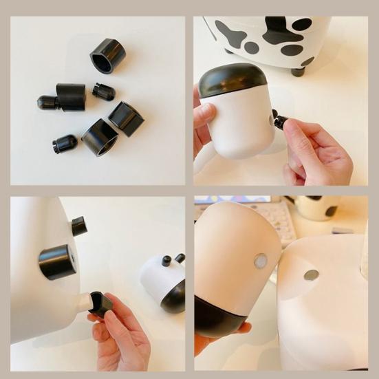 Cow Tissue Box Cover Large Capacity Universal Multifunctional Desktop Lovely Cow Shape Tissue Paper Case with Toothpick Dispenser
