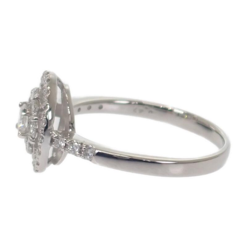 Anello senza marca Argento Platino Pt900/diamante Donna