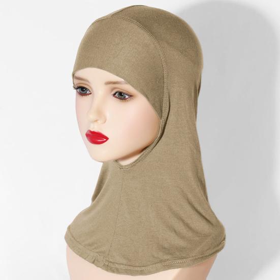 Women Headscarf Hat Solid Color Ethnic Top Hat Comfortable Elastic