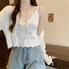 Knitted Camisole Vest Women's Summer Sleeveless Sexy Short Style Niche Interior Top Base Shirt
